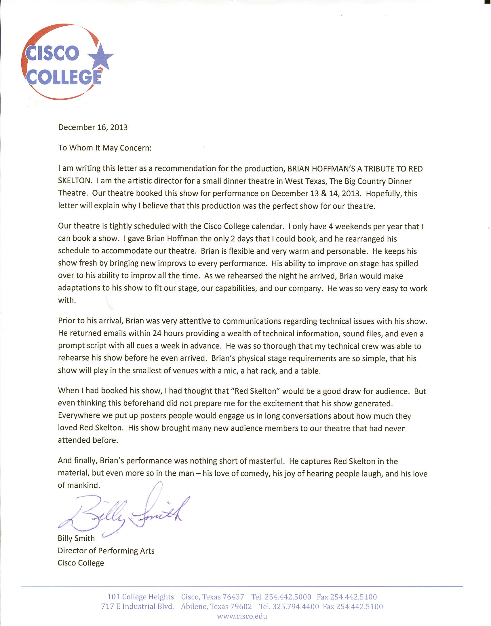 red skelton tribute show recommendation letter show a letter of recommendation